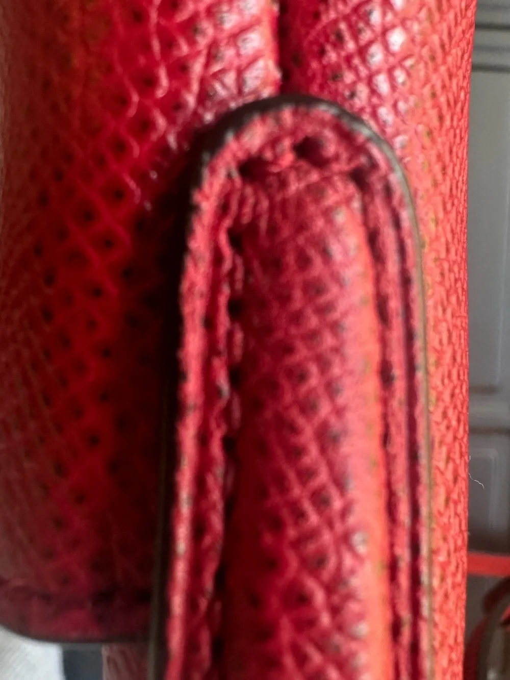 Coach Red Leather Messenger Crossbody with Gold Hardware